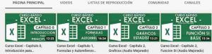 Contenido de curso de excel online gratis