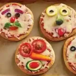 pizzas para niños-menú-mini-comiendo pizza-ingredientes-rapidas-decorar-formas-adornar-caseras