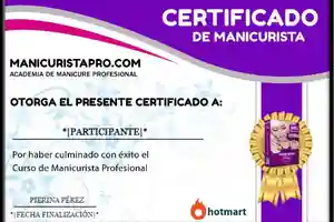 Certificado-Manicurista Pro Pierina Pérez-uñas esculpidas-acceso-manicuria-negocio-beauty-uñas acrílicas