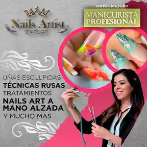 Curso Nails Artist Expert-Maria clara casas-manicurista profesional-uñas acrílicas-totorial-manicuria-painting technique
