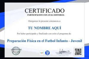 Certificado descargable-aval editorial-balón-entrenamiento deportivo-hotmart