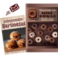 E-book Emprende con Mini Donas desde Casa-hacer donas-donas fritas-donas glaceadas-hotmart-descargar-lucy robles-pdf-recetas-donas berlinesas