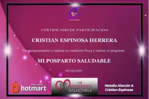 certificado-curso de posparto saludable-natalia alarcón-embarazo saludable-actividad física-descarga-gratis