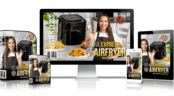 Cocina Express con Airfryer-Janeth Marchena-airfryer con grill-cocinar sano-alimentos saludables-curso online