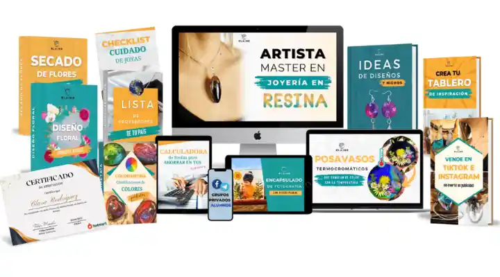 Curso Artista Máster en Joyería en Resina-Felipe Morales-joyas-artesanías-curso online-masterclass-certificado-hotmart