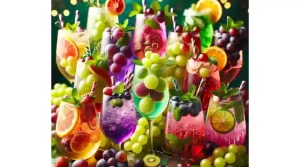 coctel de uvas-cocteles con jugo de uva-bebidas sin alcohol-bebidas refrescantes-mocktail-coctelería y mixología